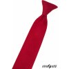 Červená dětská kravata na gumičku se vzorovanou strukturou (44 cm)