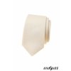 Smetanová luxusní pánská slim kravata se vzorovanou strukturou