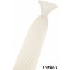 Smetanová dětská kravata na gumičku s proužky (44 cm)