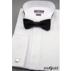 Pánská bílá košile - FRAKOVKA SLIM FIT, na manžetové knoflíčky 155-1