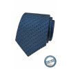 Zářivě modrá hedvábná pánská kravata se vzorem připomínajícím včelí plástev