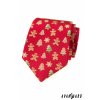 Červená luxusní pánská kravata se vzorem – Vánoční perníček