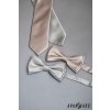 Béžová luxusní pánská slim kravata s drobným vzorkem