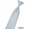 Světle modrá dětská kravata na gumičku se stříbrnými detaily