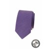 Fialová vzorovaná bavlněná luxusní pánská slim kravata
