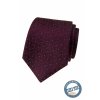 Vínová hedvábná pánská kravata s drobným vzorem + krabička