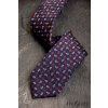 Tmavě modrá pánská slim kravata se vzorem – Kotva