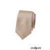 Béžová prošívaná luxusní pánská slim kravata
