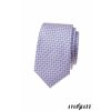 Lila luxusní pánská slim kravata se vzorem