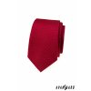 Červená luxusní pánská slim kravata se vzorem stejné barvy
