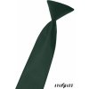 Tmavě zelená matnější dětská kravata na gumičku