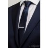 Stříbrná spona na kravatu s ozdobnými vroubky