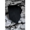Černá luxusní pánská kravata s proužkovanou strukturou