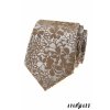 Béžová luxusní pánská kravata se světlým vzorem