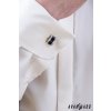 Smetanová bavlněná pánská košile s krytou légou a dlouhými rukávy na manž. knoflíčky 517-225