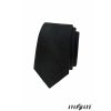 Černá luxusní pánská slim kravata se vzorem stejné barvy