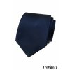 Tmavě modrá luxusní pánská kravata s pruhovanou strukturou