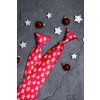 Červená dětská kravata na gumičku – Perníček (44 cm)