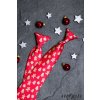 Červená dětská kravata na gumičku – Perníček (44 cm)