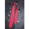 Červená dětská kravata na gumičku – Perníček (44 cm)