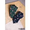 Zelená bavlněná luxusní pánská kravata – Buldog (vánoční motiv)