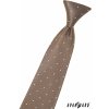 Béžová dětská kravata na gumičku s puntíky (44 cm)