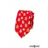 Červená luxusní pánská slim kravata – Perníček