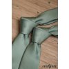 Eukalyptově zelená luxusní pánská slim kravata s pruhovanou strukturou
