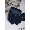 Tmavě modrá luxusní pánská kravata se vzorem – Pes