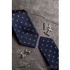Tmavě modrá luxusní pánská slim kravata – Paragraf