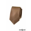 Béžová luxusní pánská slim kravata s pruhovanou strukturou