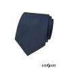 Tmavě modrá matnější luxusní pánská kravata se vzorovanou strukturou