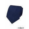 Tmavě korálově modrá luxusní pánská kravata se vzorovanou strukturou