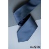Modrá luxusní pánská kravata s proužkovanou strukturou