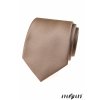 Tmavě béžová luxusní pánská kravata s proužkovanou strukturou