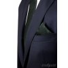 Tmavě zelená luxusní pánská kravata se vzorem + kapesníček do saka