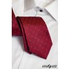 Vínová matnější luxusní pánská kravata se vzorem
