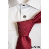 Vínová matnější luxusní pánská kravata se vzorem