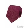 Vínová matnější luxusní pánská kravata s tečkami