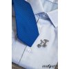 Královsky modrá luxusní pánská kravata s tečkami