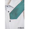 Tyrkysová luxusní pánská kravata se vzorem