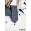 Džínově modrá bavlněná luxusní pánská slim kravata