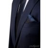 Tmavě modrá luxusní pánská kravata + kapesníček do saka
