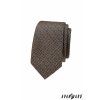 Béžovo-modrá luxusní pánská slim kravata