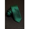 Smaragdově zelená luxusní pánská slim kravata se žíháním