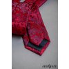 Červená luxusní pánská kravata s modrým vzorem Paisley