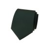 Zelená matná luxusní pánská kravata + kapesníček do saka (vánoční dárková sada)