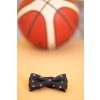 Černý pánský motýlek (Basketbal) + kapesníček do saka