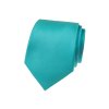 Tyrkysová luxusní pánská kravata s pruhovanou strukturou