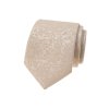 Béžová luxusní pánská kravata s jemným vzorem